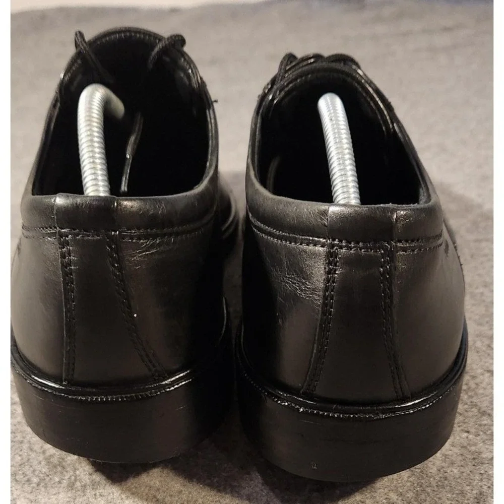 Ecco‎ Shoes Mens Size 9.5 Black Leather Derby Dress Lace Up Comfort Shock Point